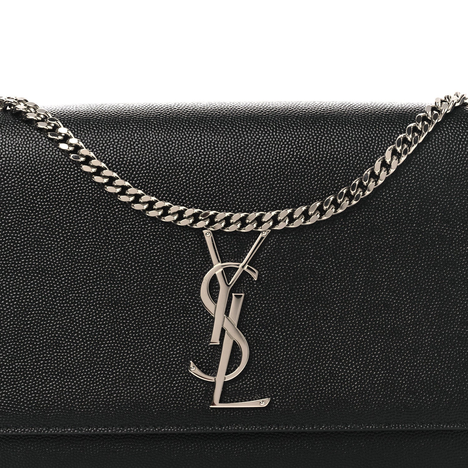 Saint Laurent Grain De Poudre Medium Classic Monogram Kate Satchel Black 8 of 12