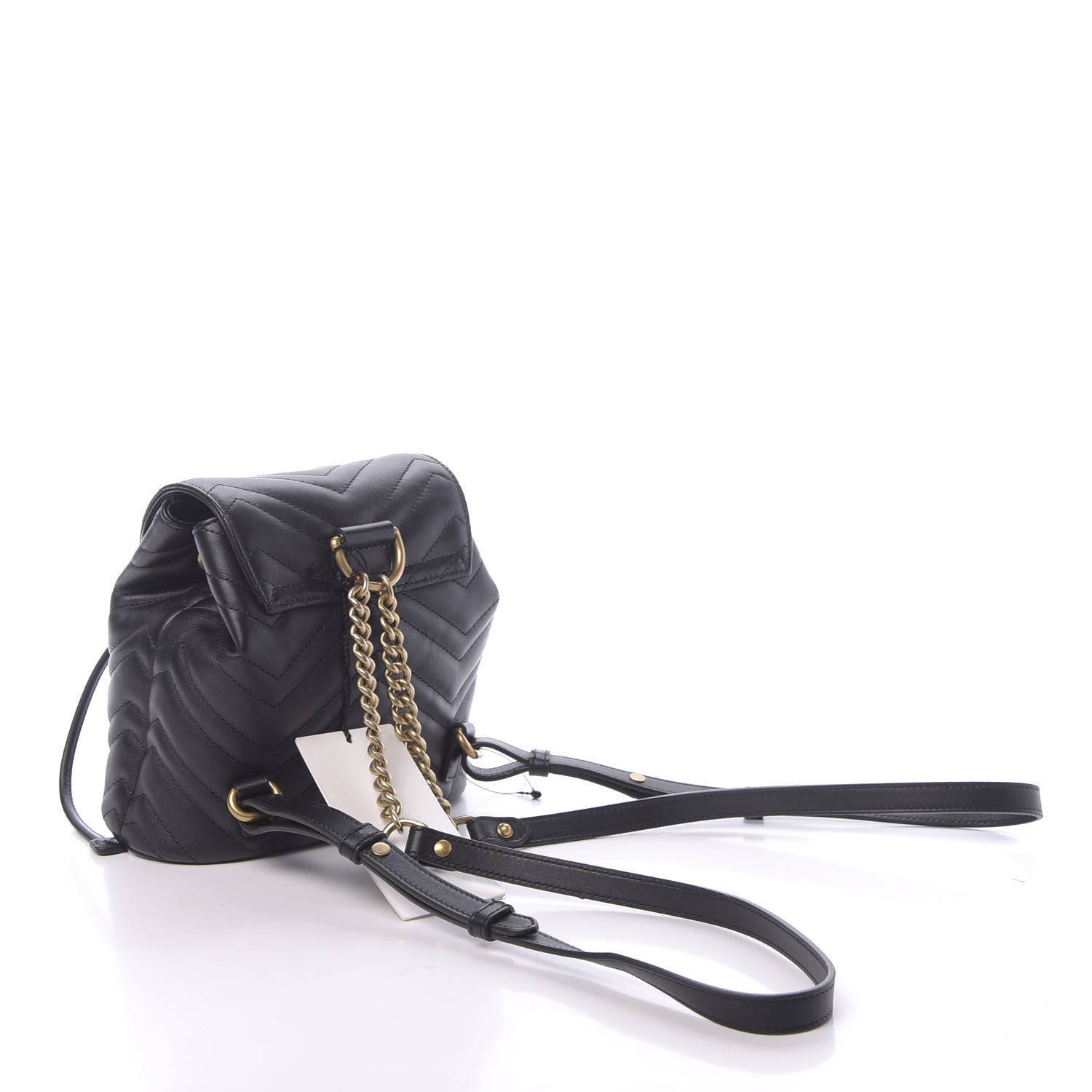 Gucci Calfskin Matelasse GG Marmont Flap Backpack Black 2 of 9