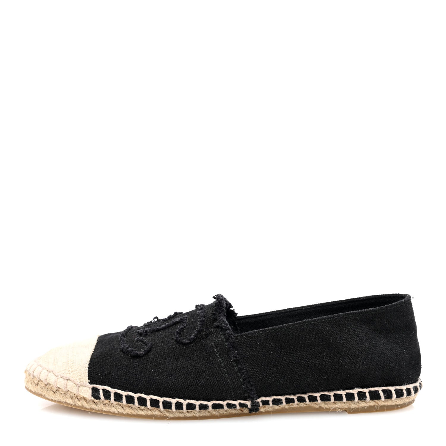 Chanel Toile CC Espadrilles 36 Black 1 of 8