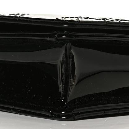 Christian Dior Patent Cannage Lady Dior Chain Wallet Black 17 of 29