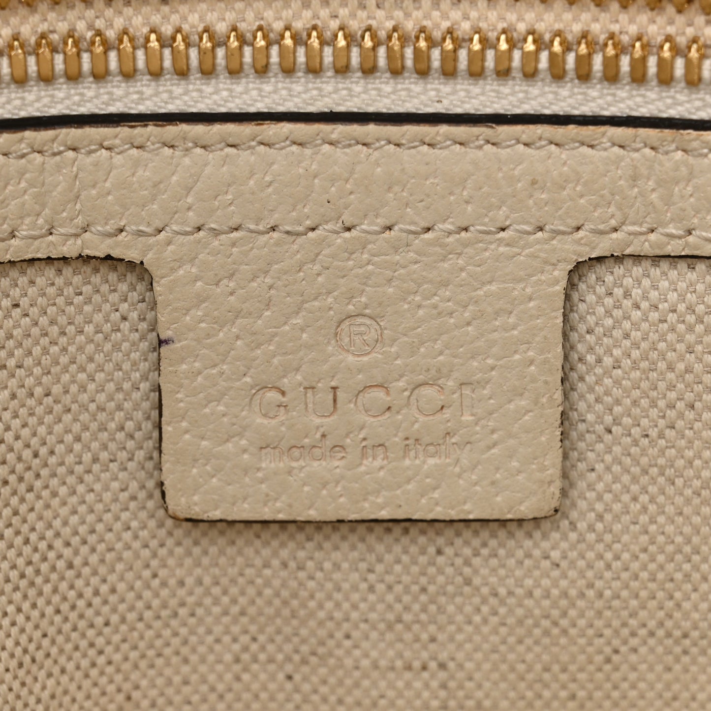 GG Supreme Monogram Flora Web Small Ophidia Half Moon Hobo White