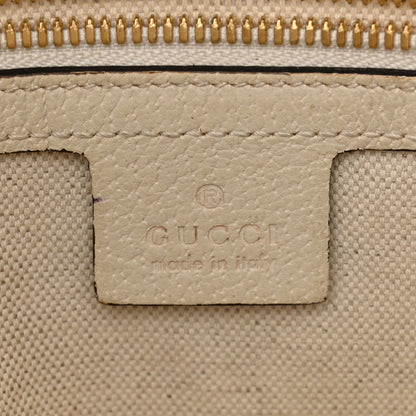 Gucci GG Supreme Monogram Flora Web Small Ophidia Half Moon Hobo White 6 of 12