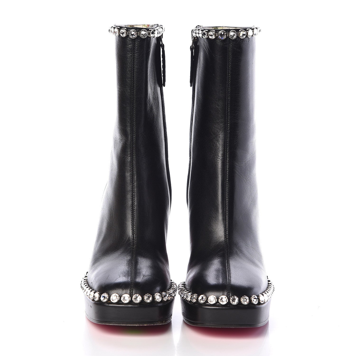Gucci Malaga Kid Olympia Crystal Embellished Boots 35 Black 2 of 10