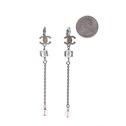 Chanel Crystal CC Dangle Earrings Vieux Rose 2 of 5