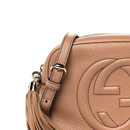 Gucci Pebbled Calfskin Small Soho Disco Bag Camelia 9 of 13