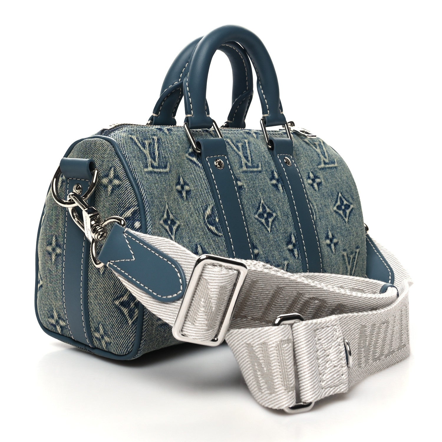 Louis Vuitton Monogram Washed Denim Keepall Bandouliere 25 3 of 9