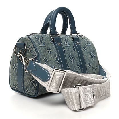 Louis Vuitton Monogram Washed Denim Keepall Bandouliere 25 3 of 9