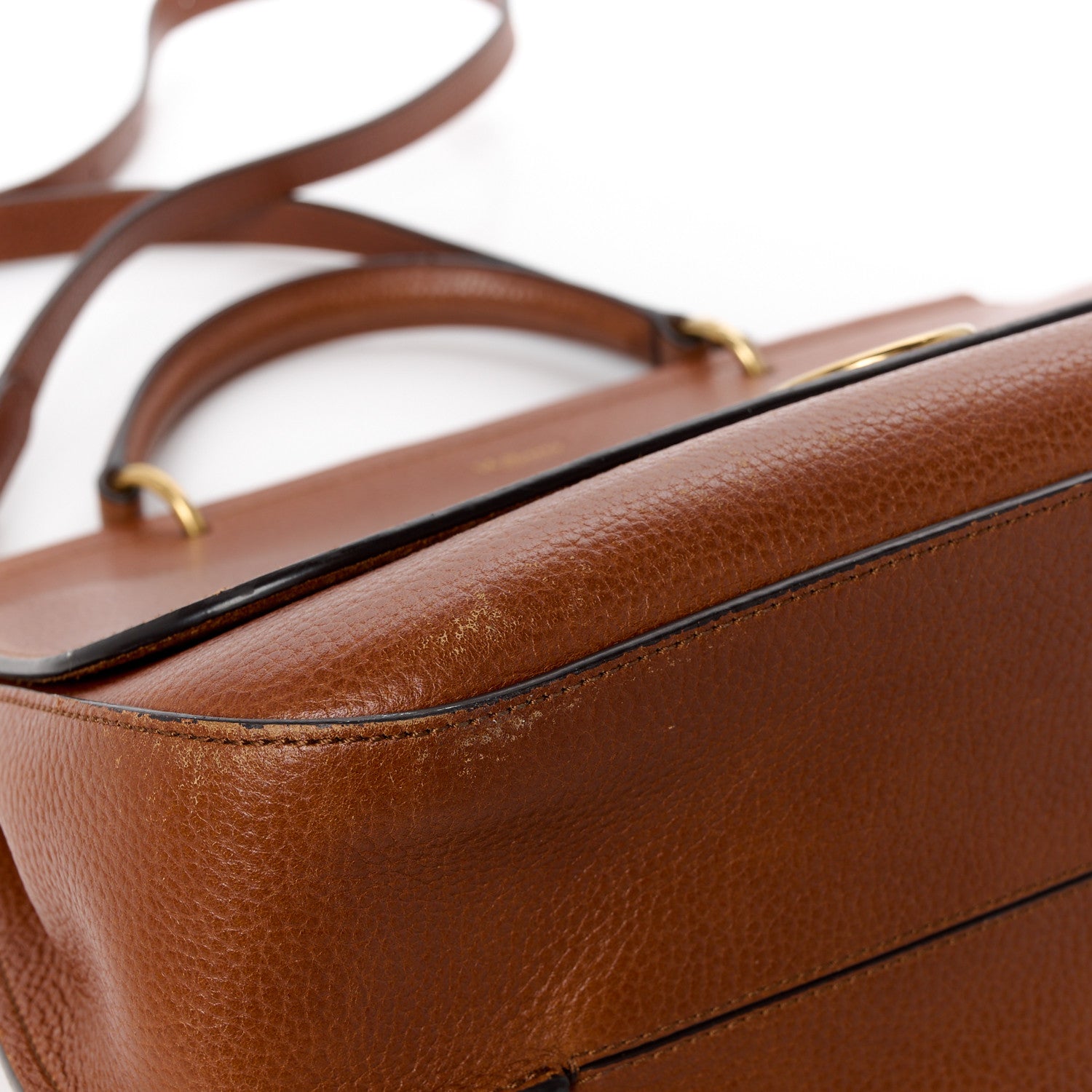 Mulberry Small Classic Grain Calfskin Amberley Satchel Oak 15 of 16