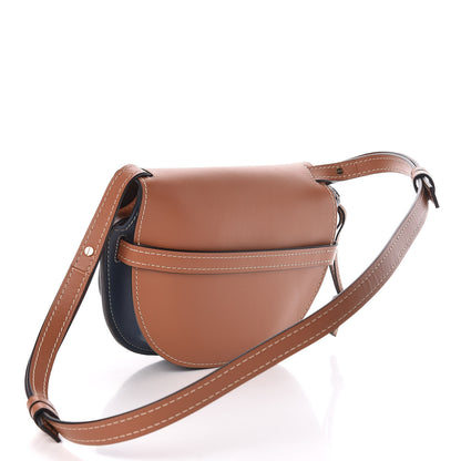Loewe Calfskin Small Gate Crossbody Bag Tan Steel Blue 3 of 10