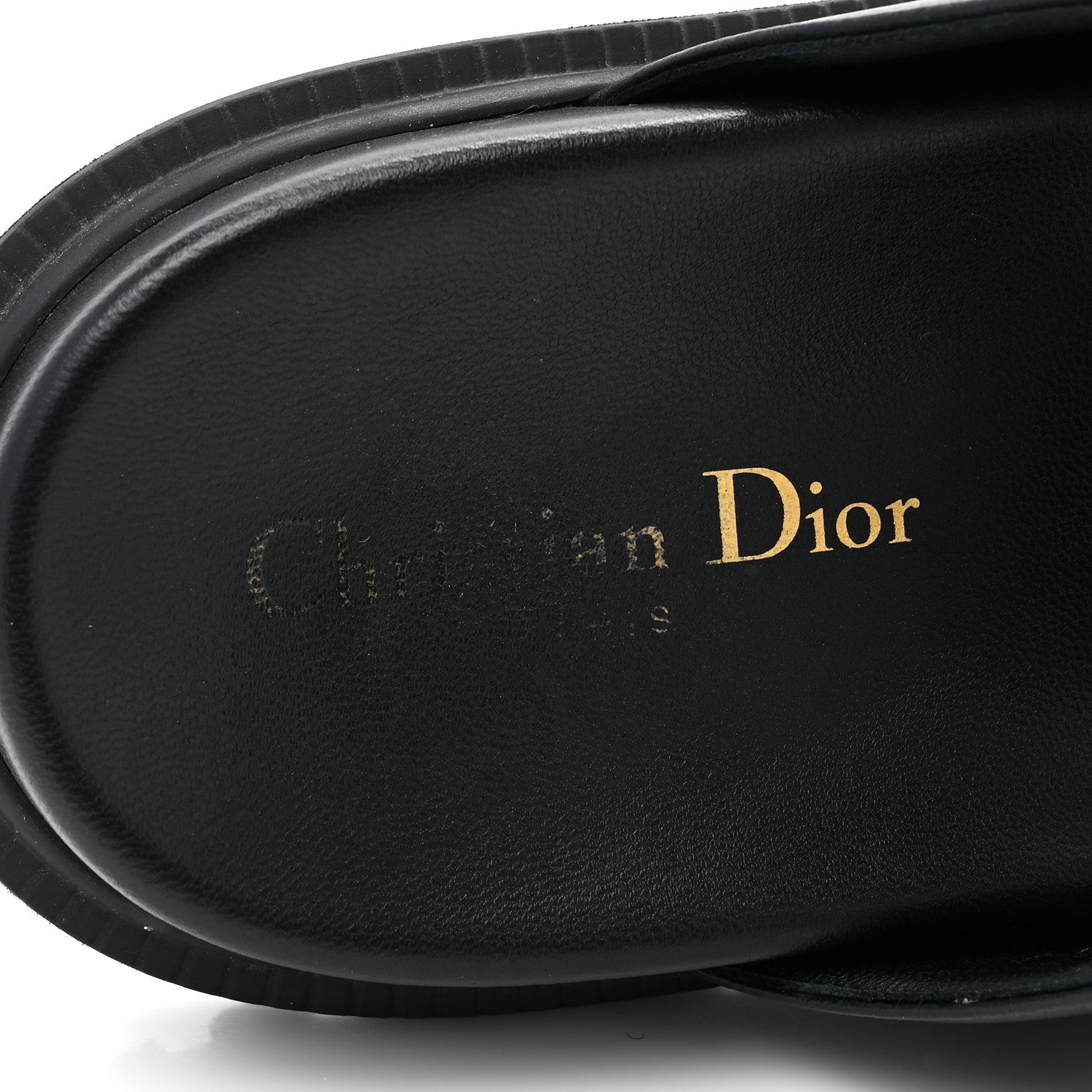 Christian Dior Lambskin Dioract 10mm Slide Sandals 40 Black 9 of 11