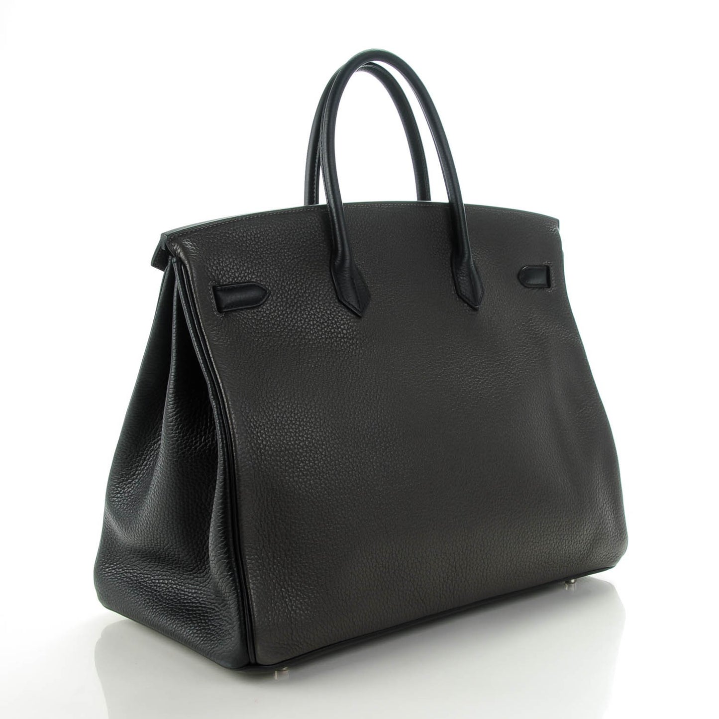 Taurillon Clemence Horseshoe Birkin 40 Black Graphite