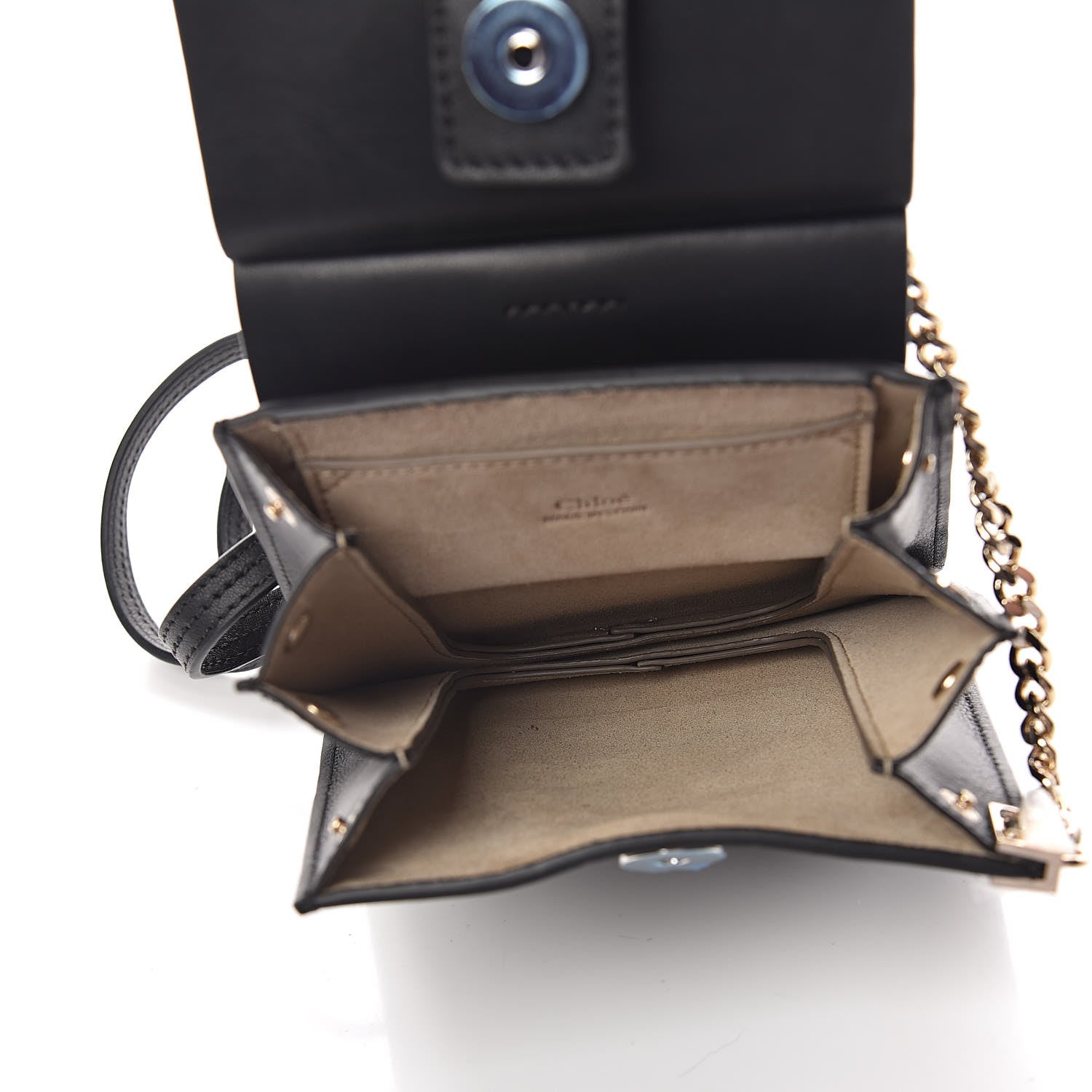 Chloe Suede Calfskin Mini Faye Bracelet Bag Black 5 of 12