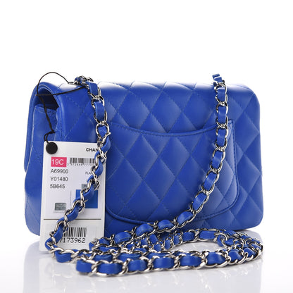 Chanel Lambskin Quilted Mini Rectangular Flap Royal Blue 3 of 10