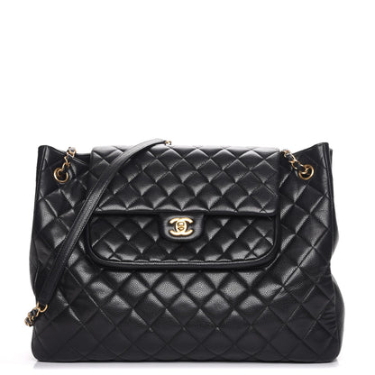 Chanel Caviar Quilted Flap Tote Black 1 of 7