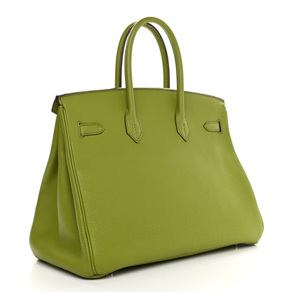 Hermes Togo Birkin 35 Vert Anis 3 of 15