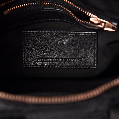 Alexander Wang Pebbled Lambskin Mini Rockie Black Rose Gold Hardware 8 of 11