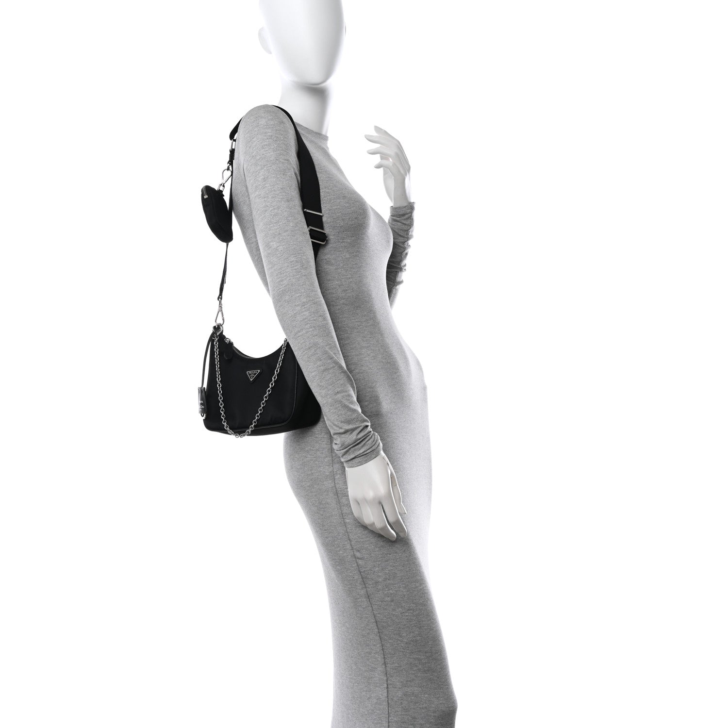 Prada Nylon Re-Edition 2005 Shoulder Bag Black 2 of 12