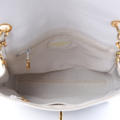 Chanel Caviar Flap Shoulder Bag White 4 of 13
