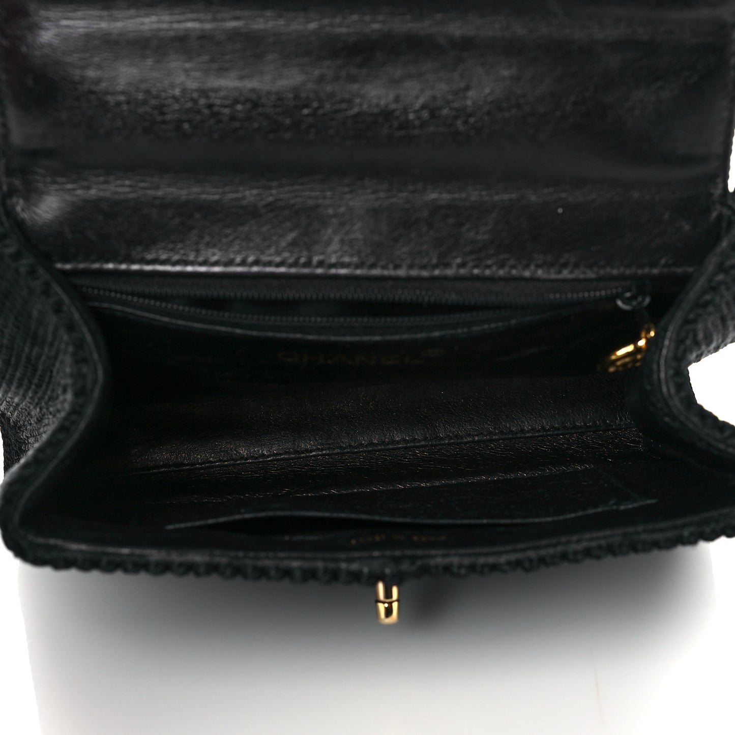 Silk Rope Mini Top Handle Flap Bag Black