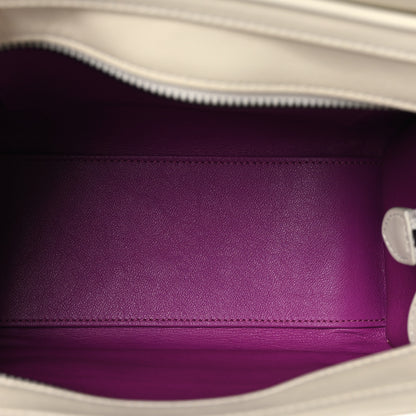 Celine Smooth Calfskin Nano Luggage White Magenta 5 of 12