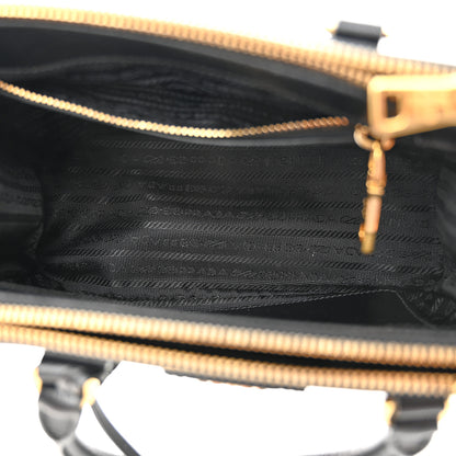 Prada Saffiano Lux Mini Galleria Double Zip Tote Black 5 of 11