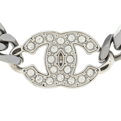 Chanel Ruthenium Crystal Chain CC Choker Silver 3 of 5