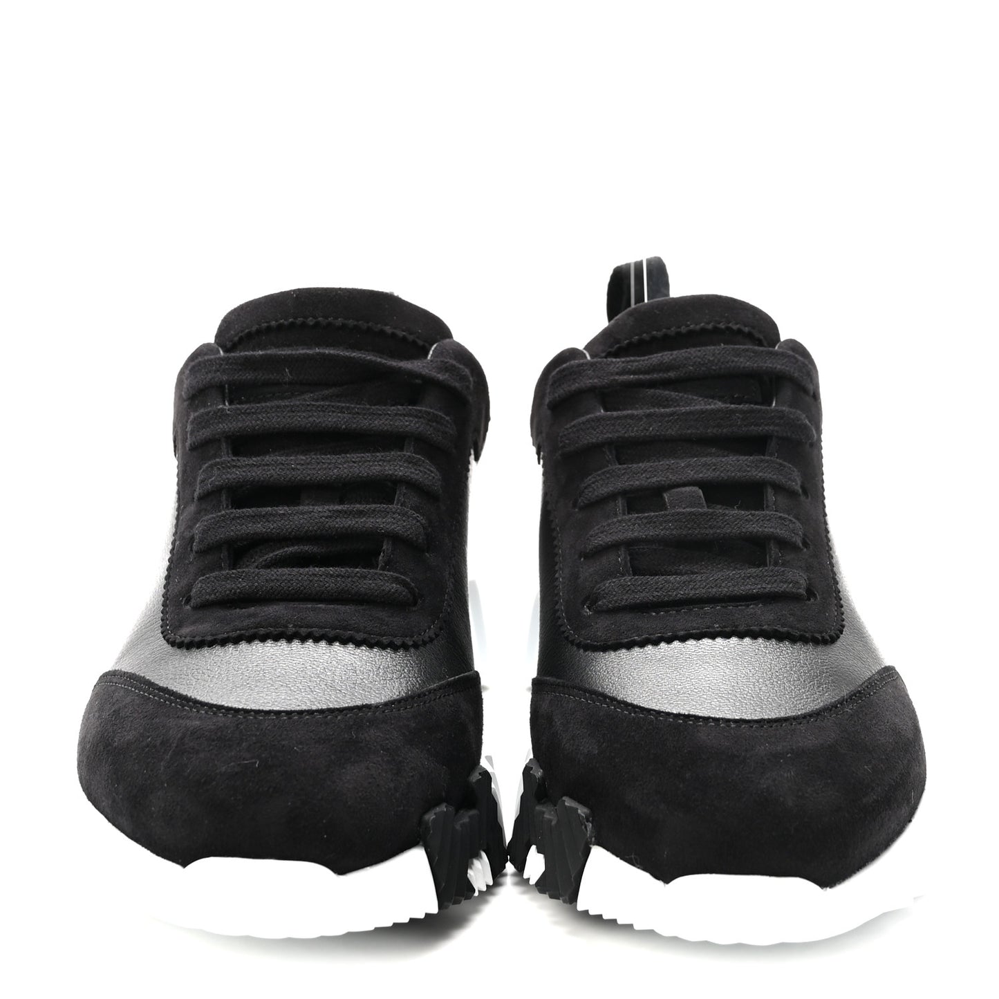 Goatskin Suede Goatskin Bouncing Sneakers 36 Black