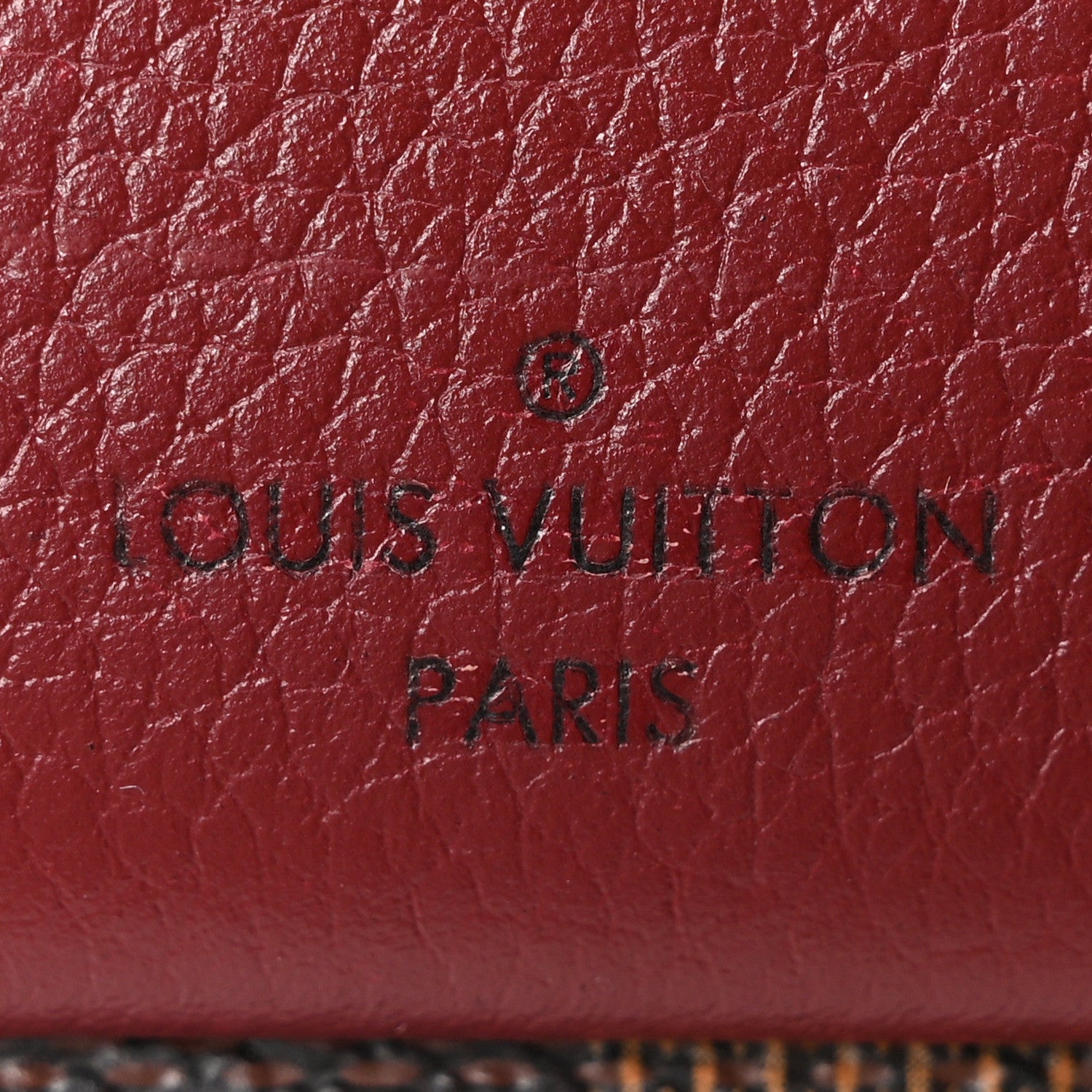 Louis Vuitton Damier Ebene Vavin Chain Wallet Red 6 of 9