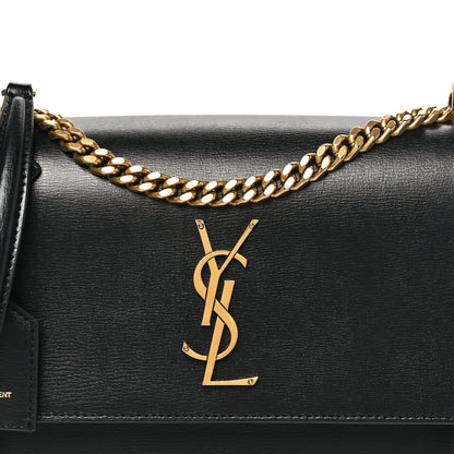 Saint Laurent Calfskin Medium Monogram Sunset Black Sunset Black 7 of 9