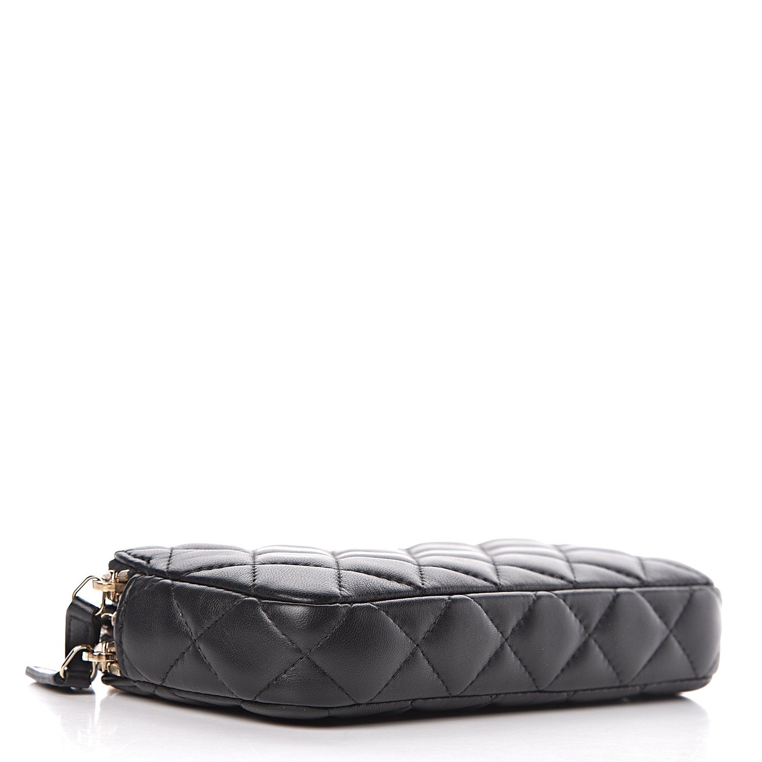 Chanel Lambskin Quilted Small Clutch With Chain Black 4 of 17