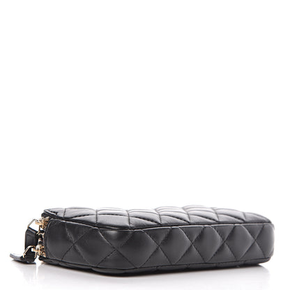Chanel Lambskin Quilted Small Clutch With Chain Black 4 of 17