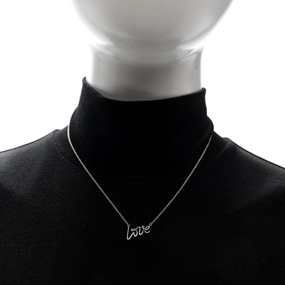 Tiffany Sterling Silver Paloma Picasso Graffiti Love Pendant Necklace 2 of 4