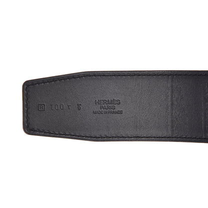 Hermes Epsom Swift 42mm Belt Strap 100 Bleu Electrique Black 4 of 4