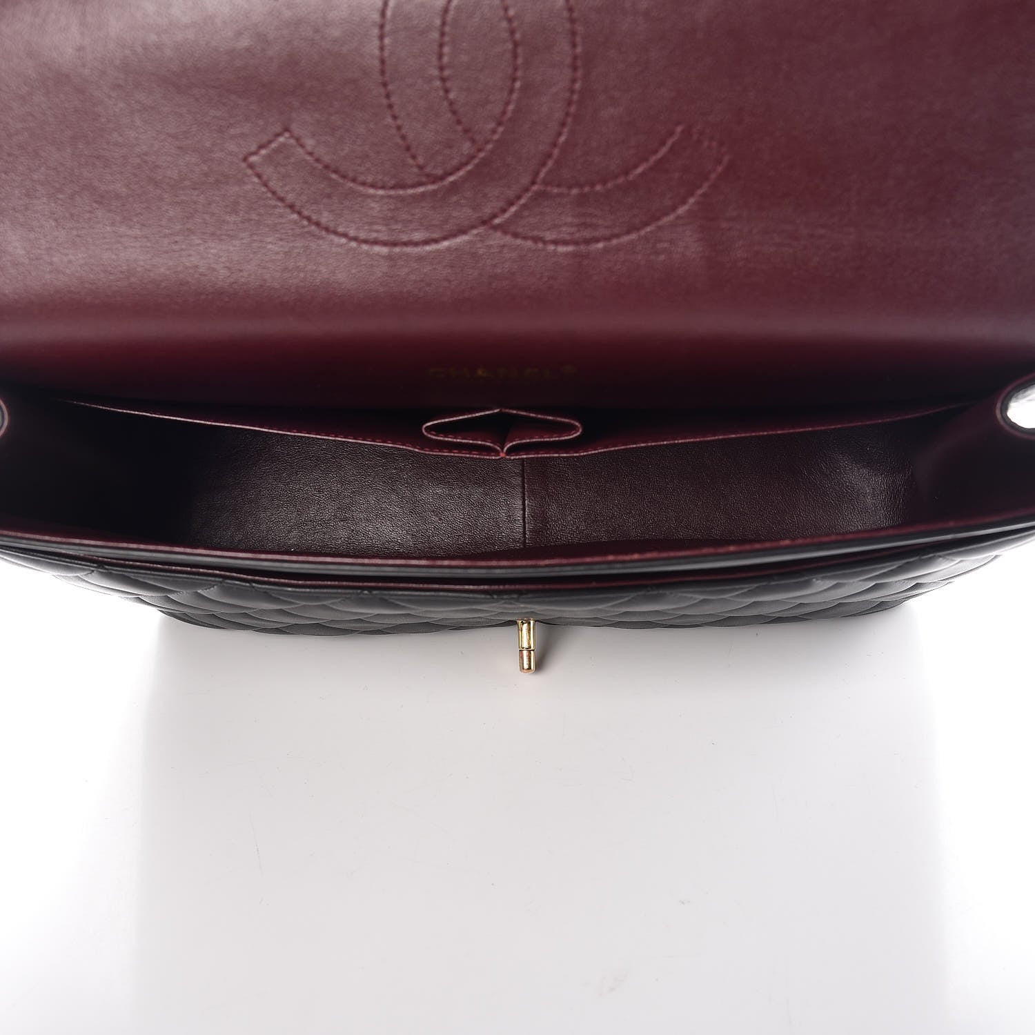Chanel Lambskin Quilted Maxi Double Flap Black 14 of 19