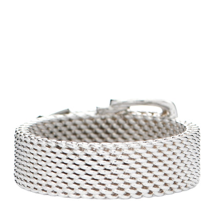 Tiffany Sterling Silver Somerset Mesh Buckle Ring 50 5.5 3 of 4