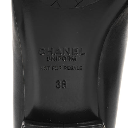 Chanel Lambskin Cap Toe Ballerina Flats 38 Black 8 of 9