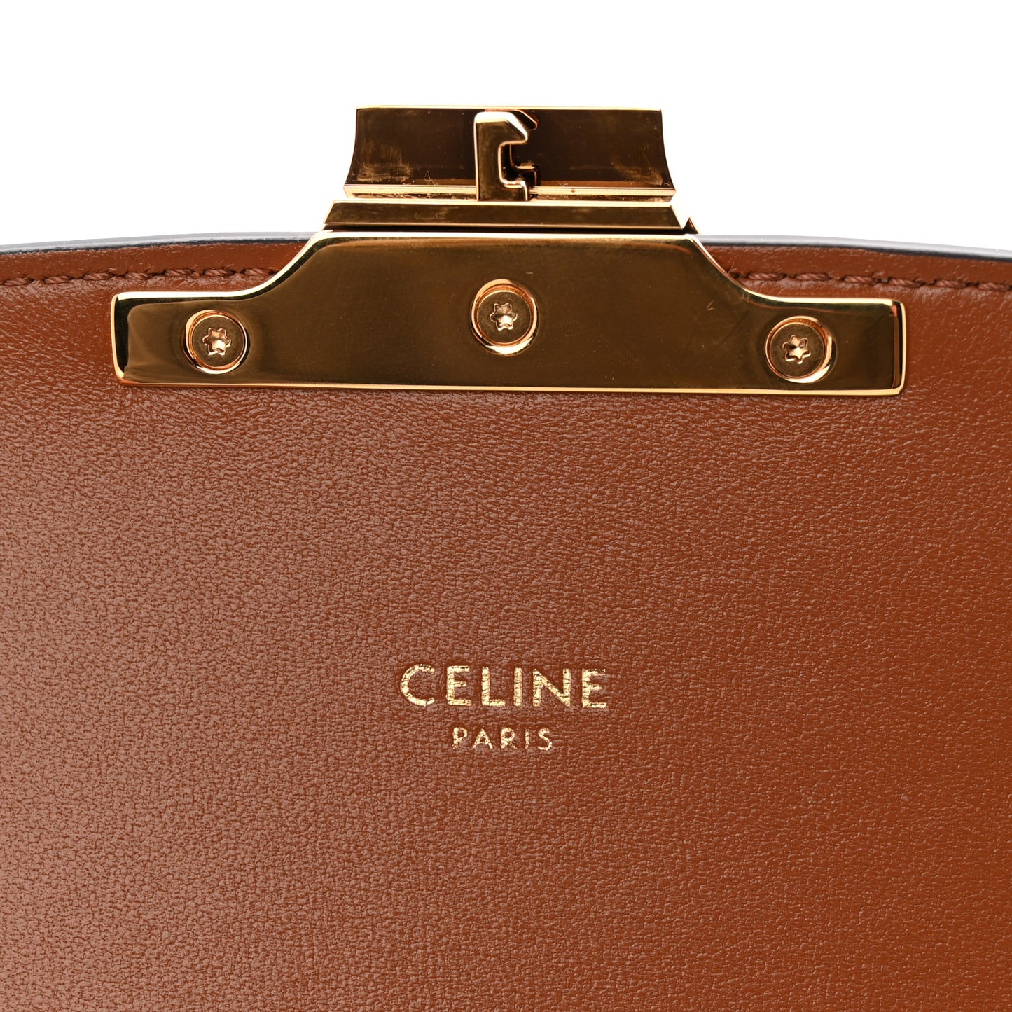 Triomphe Canvas Calfskin Medium Triomphe Bag Tan