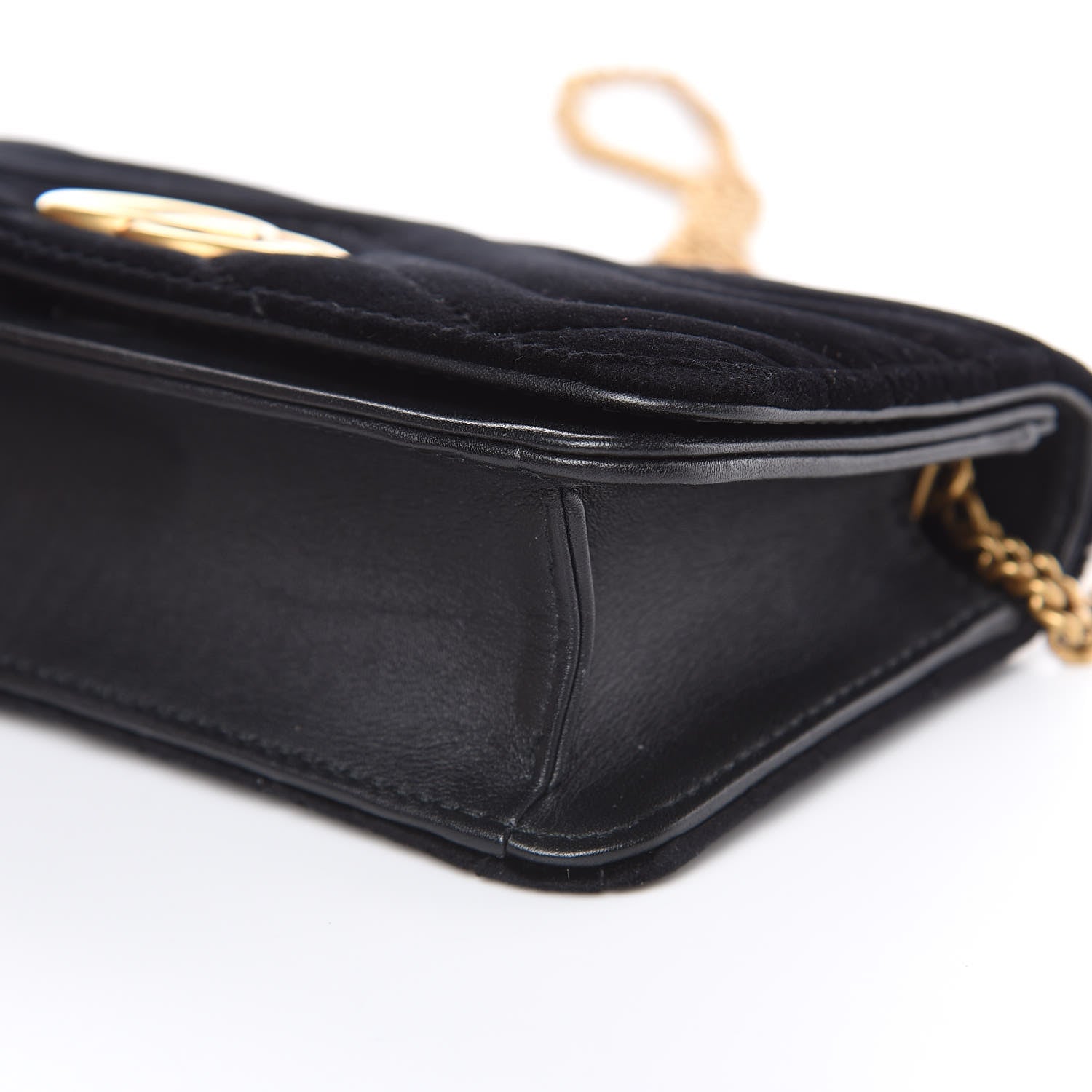 Gucci Velvet Matelasse GG Marmont Mini Bag Black 8 of 12