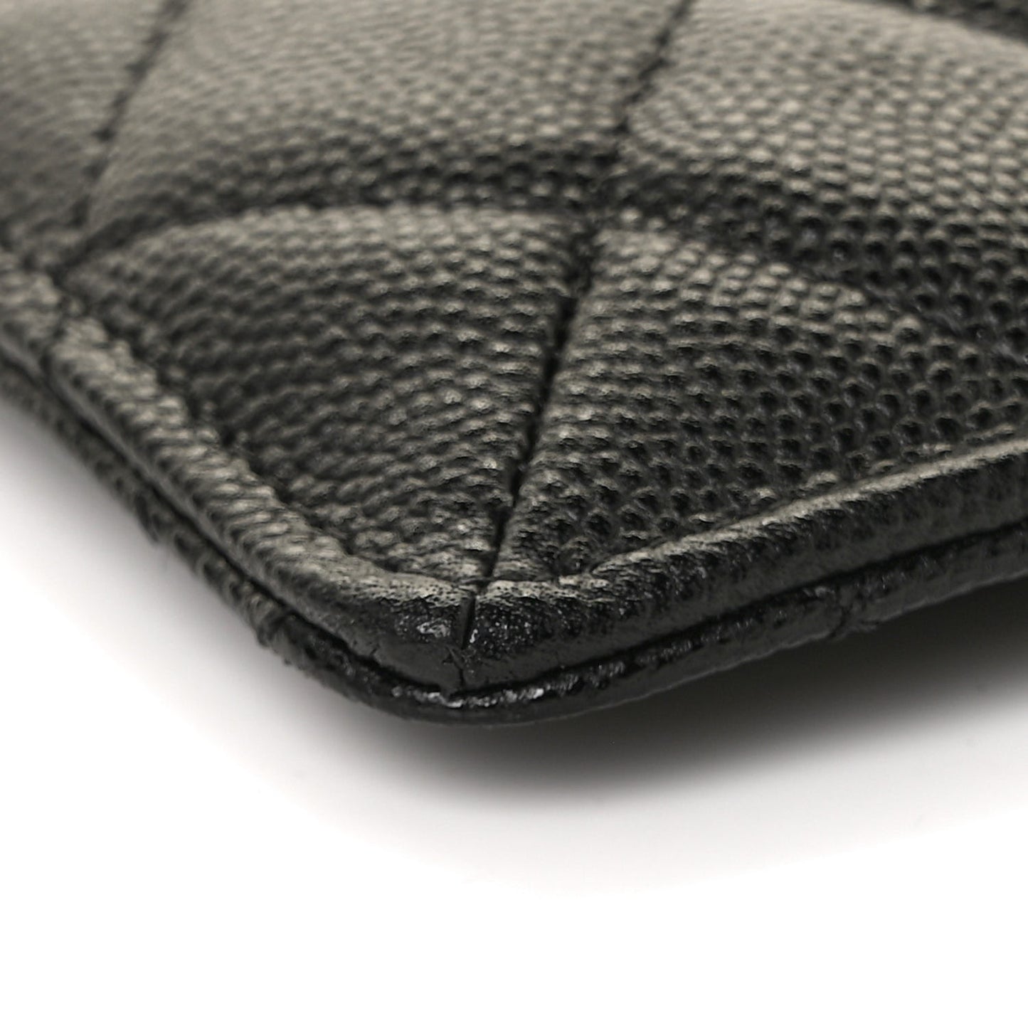 Caviar Quilted Classic iPhone Pouch Black