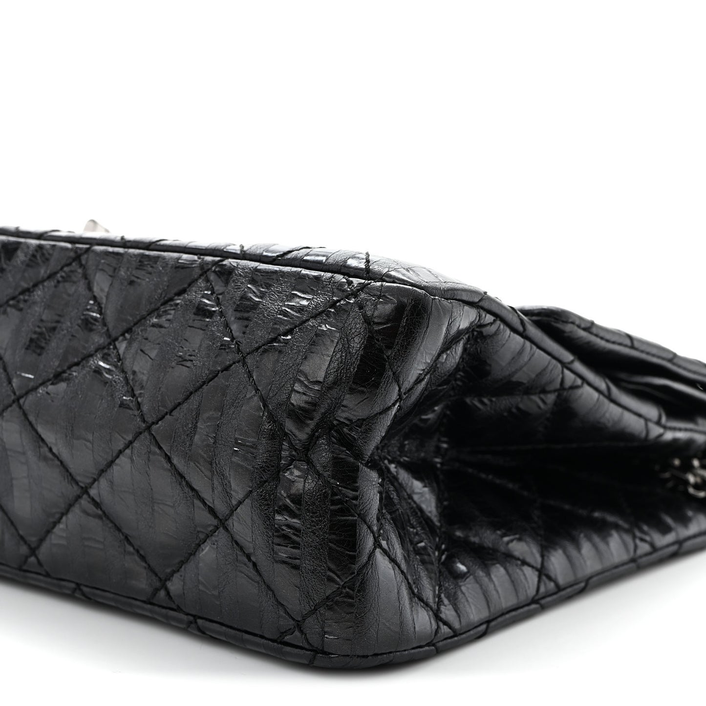 Metallic Calfskin Striped 2.55 Reissue 226 Flap Black