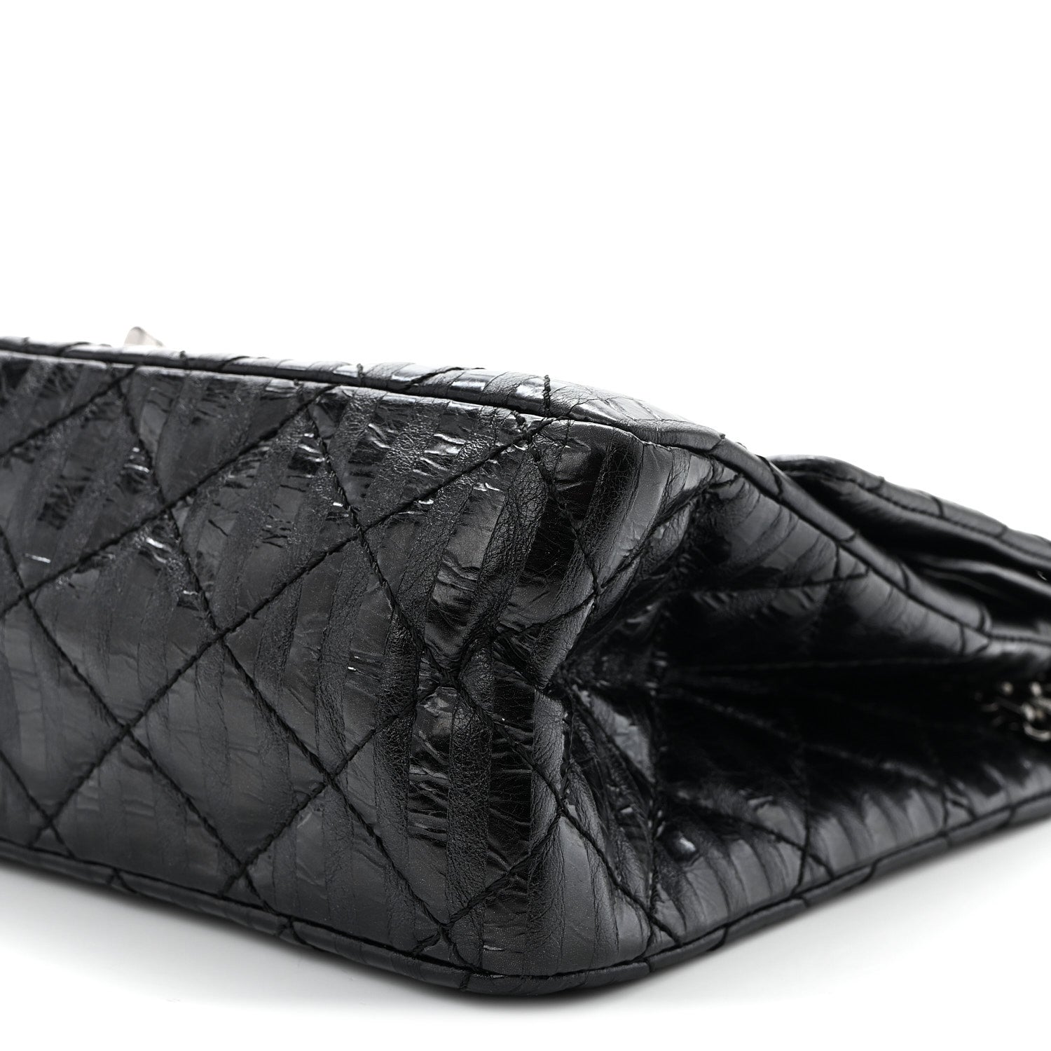 Chanel Metallic Calfskin Striped 2.55 Reissue 226 Flap Black 10 of 10