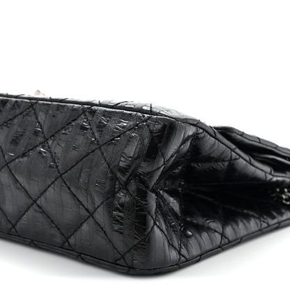 Chanel Metallic Calfskin Striped 2.55 Reissue 226 Flap Black 10 of 10