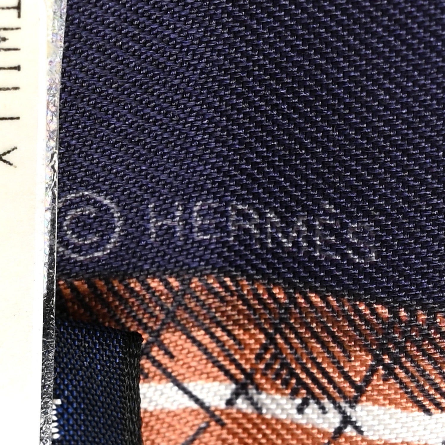Hermes Silk Cavalcades Twilly Marine Gold Gris 4 of 4