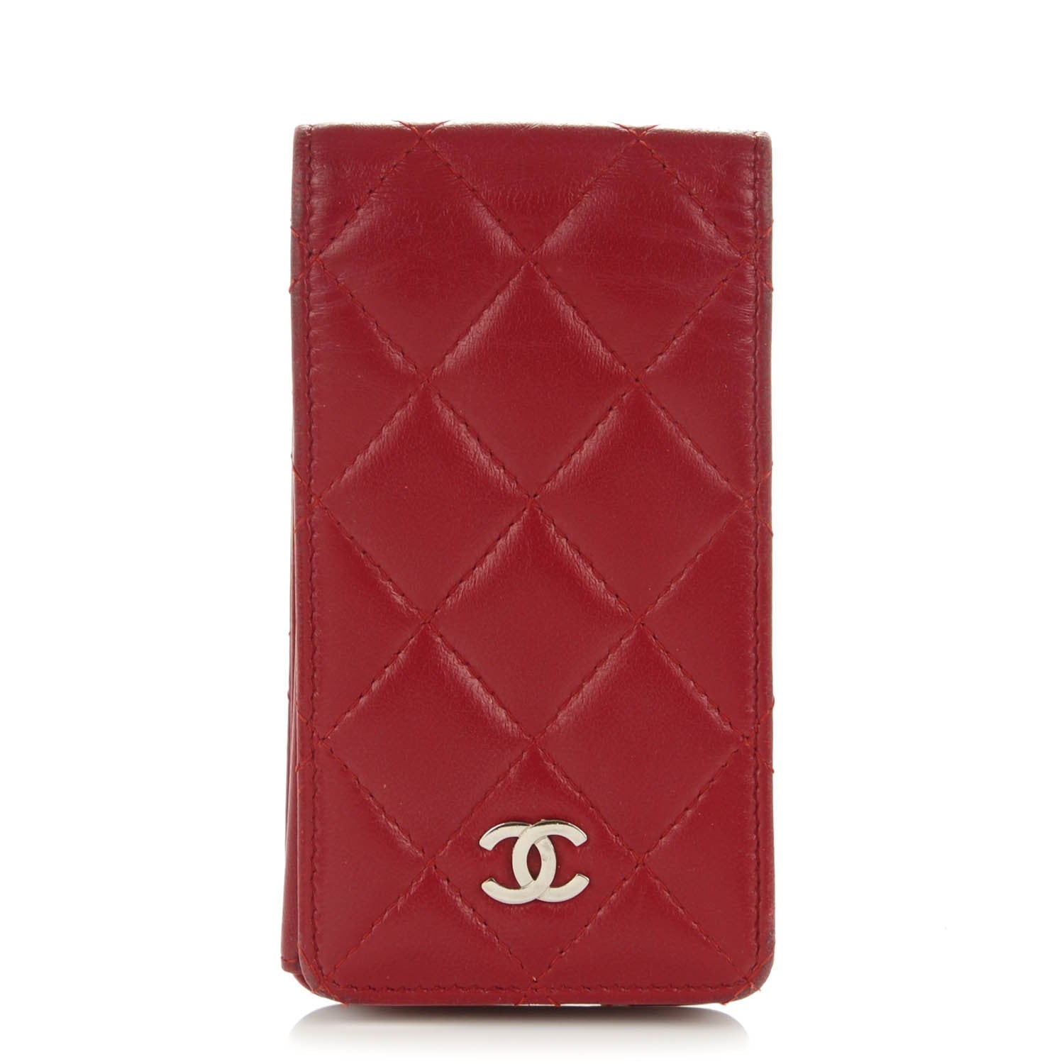 Chanel Lambskin Quilted iPhone 4 Case Red 1 of 10