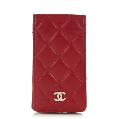 Chanel Lambskin Quilted iPhone 4 Case Red 1 of 10