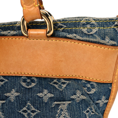 Louis Vuitton Monogram Denim Sac Plat Blue 22 of 31