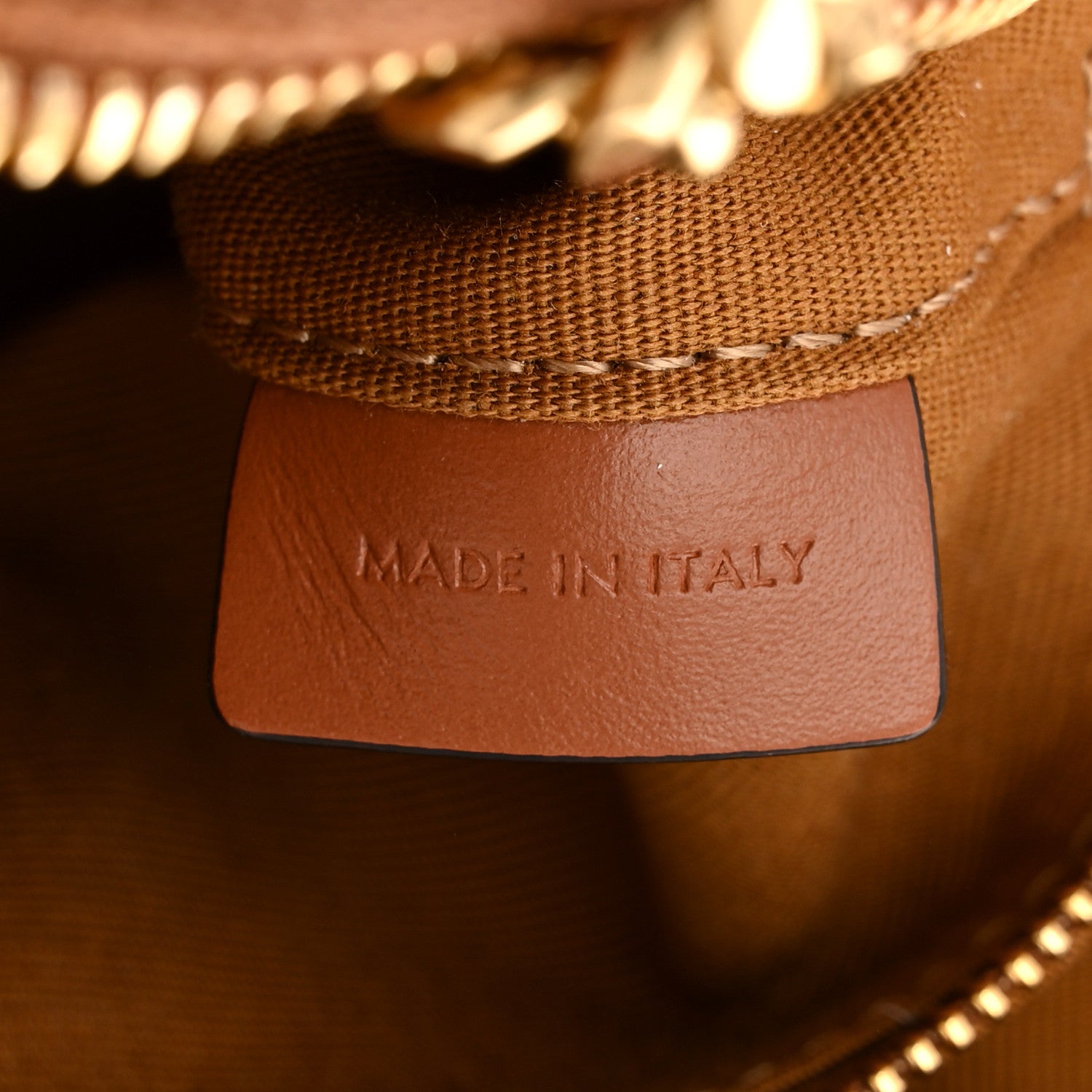 Celine Triomphe Canvas Calfskin Medium Patapans Tan 7 of 11