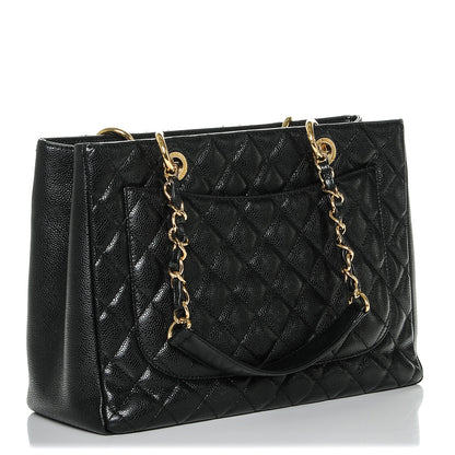 Chanel Caviar Quilted Grand Shopping Tote GST Black 3 of 6