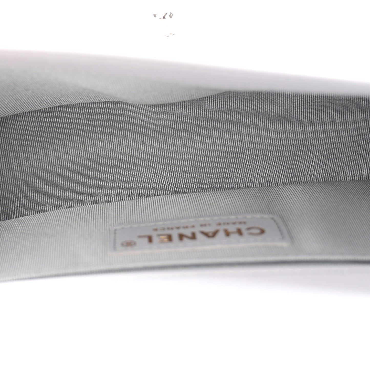 Calfskin Quilted Small Boy Flap Grey
