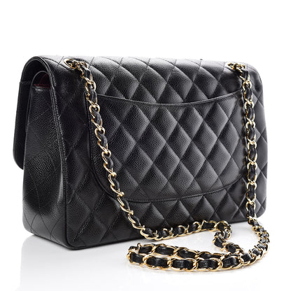 Chanel Caviar Quilted Jumbo Double Flap Black 3 of 9